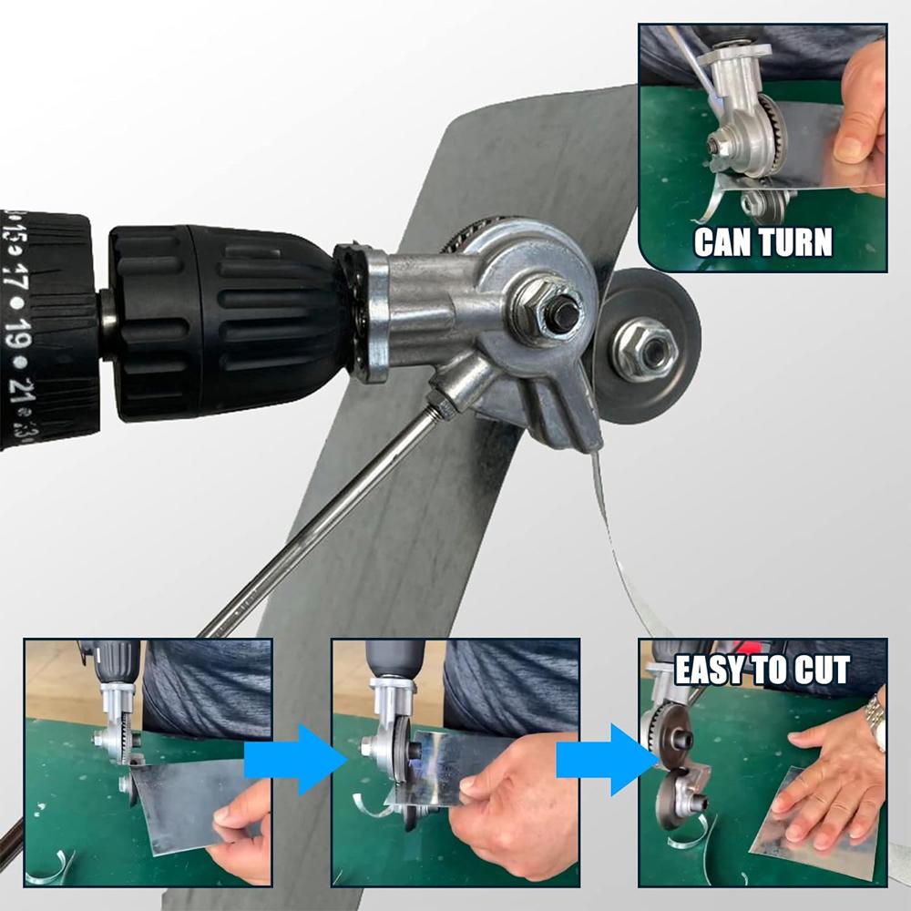 Электрическая дрель, насадка для резака пластин, металлический двухголовый инструмент для резки листов, дырокол для резки пластин, ножницы, сверло для резака меди