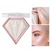 Brightening Face Highlighter Palette Waterproof Monochrome Pearlescent White Silver Highlight Makeup High Gloss Face Repairing