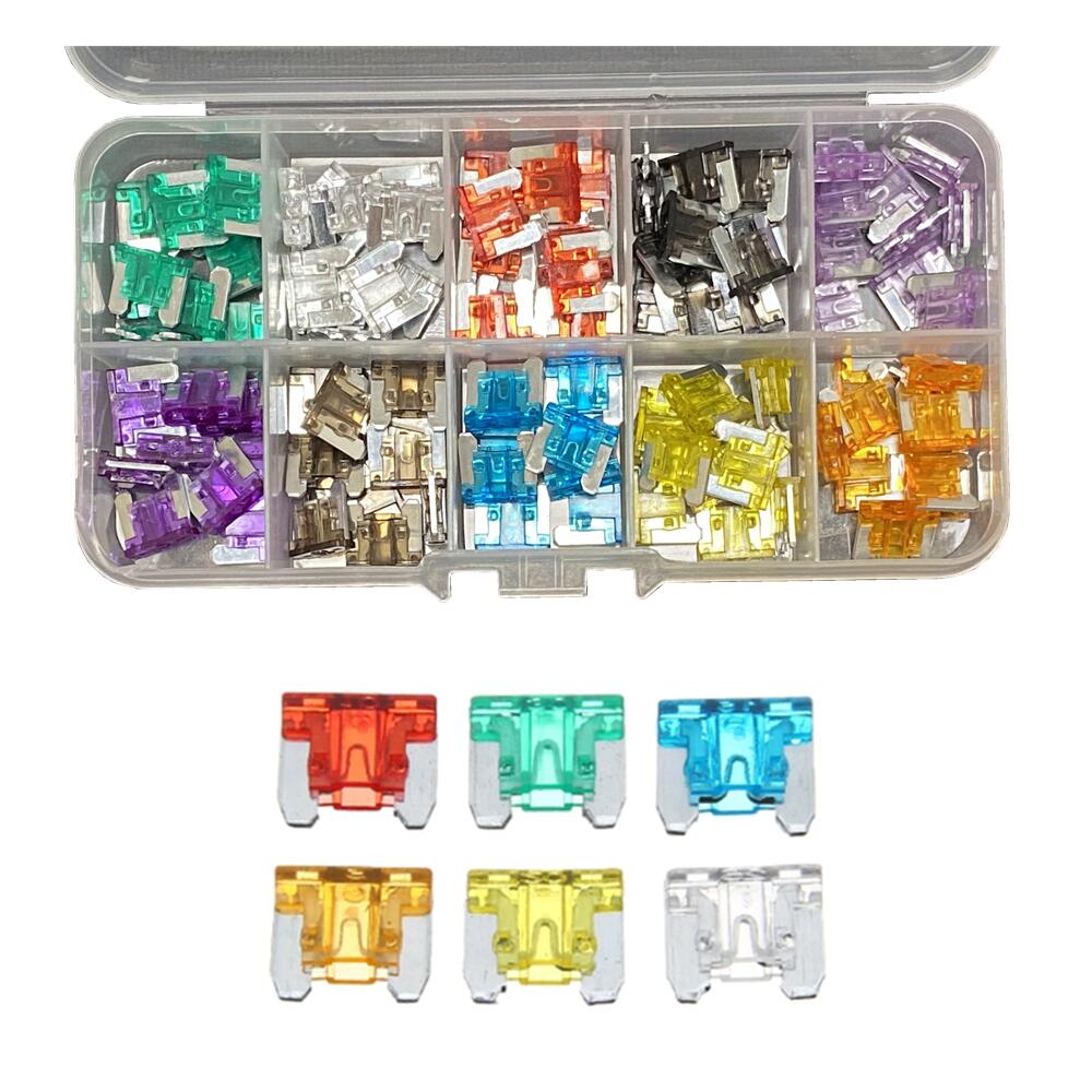 100/50 Pcs Mini Car Fuses Automotive Blade Type Micro Fuse Assortment In Box 2A/3A/5/A/7.5A/10A/15A/20A/25A/30A/35A Fuse Holders1