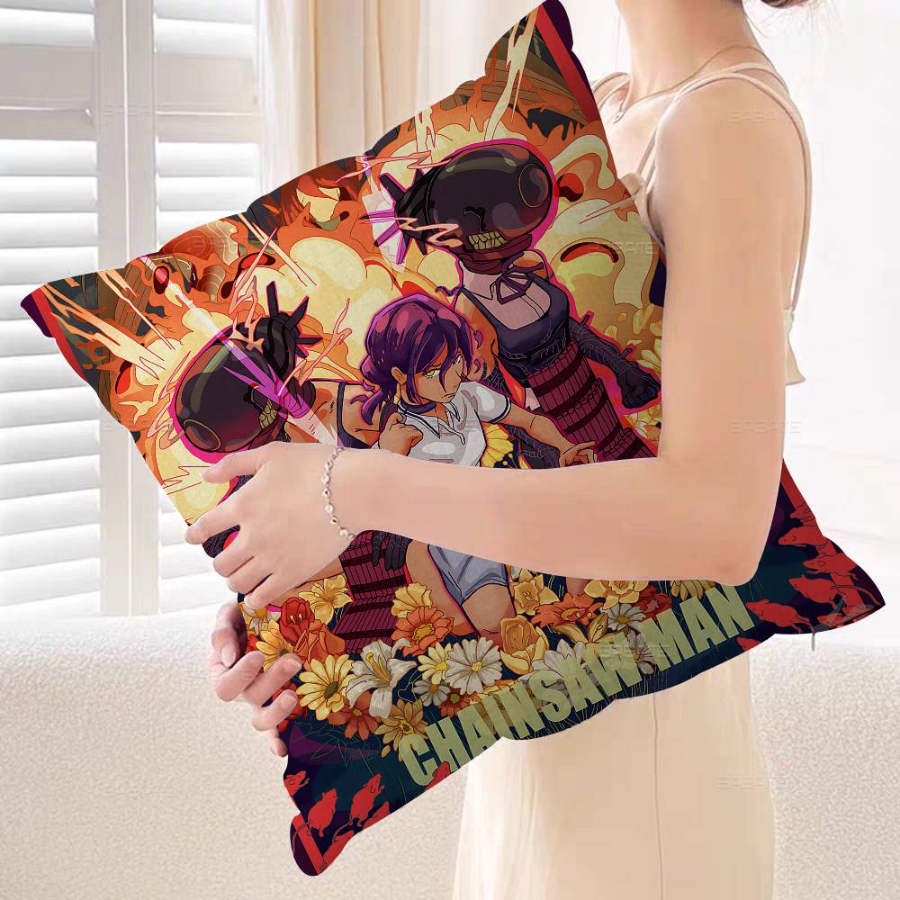 Anime CChainsaw MMan The Movie Reze Arc Cushion Cover Pillow Cover Decor Pillowcase Printed Cushion Case For Couch