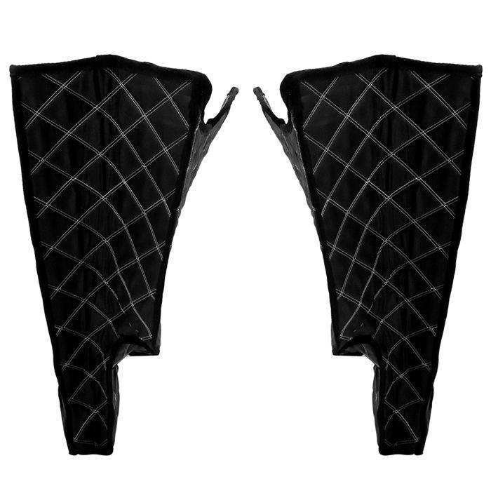 Doublure sacoche allongée - Harley-Davidson Touring 2014-25 - Noir/blanc - Anti-bruit/vibrations - Trous fixation