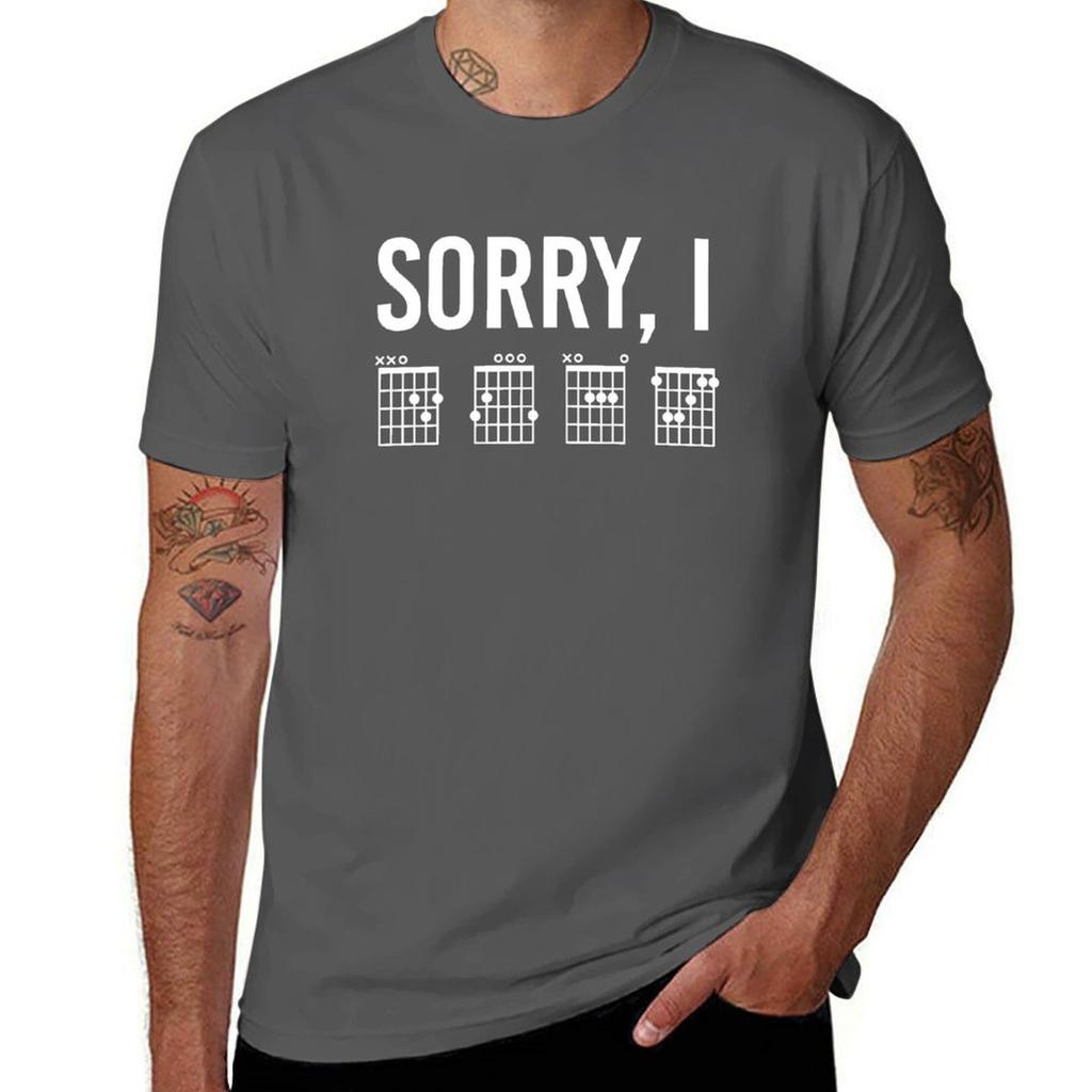 Sorry I DGAF Funny Guitar Chords Hidden Message Funny Guitar Music Gifts T-Shirt Customs Design Your Own Customs Mens T Shirt