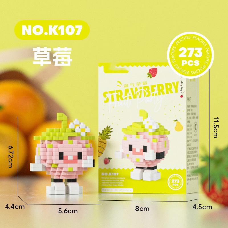 Конструктор Fruit 3D, модель торта и еды, мини-кирпичики, строительные блоки, игрушки для детей от 7 до 10 лет и взрослых.