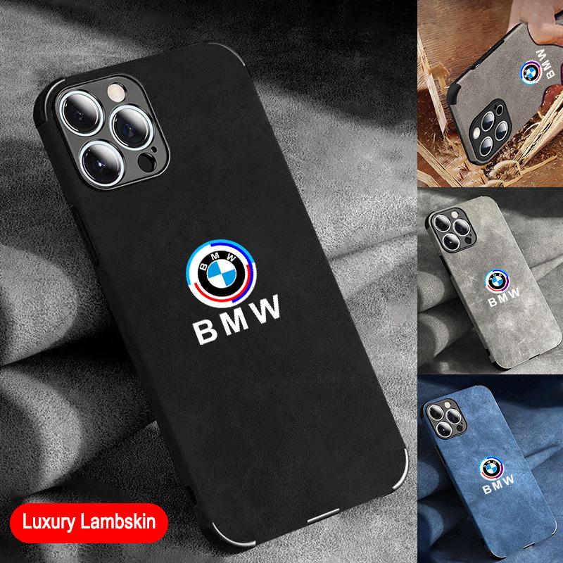 Luxury Suede All-inclusive Phone Case Protector Cover For BMW 50th for iPhone 11 12 13 14 15 16 17 Pro X XR XS Max Mini 7 8 Plus FS0