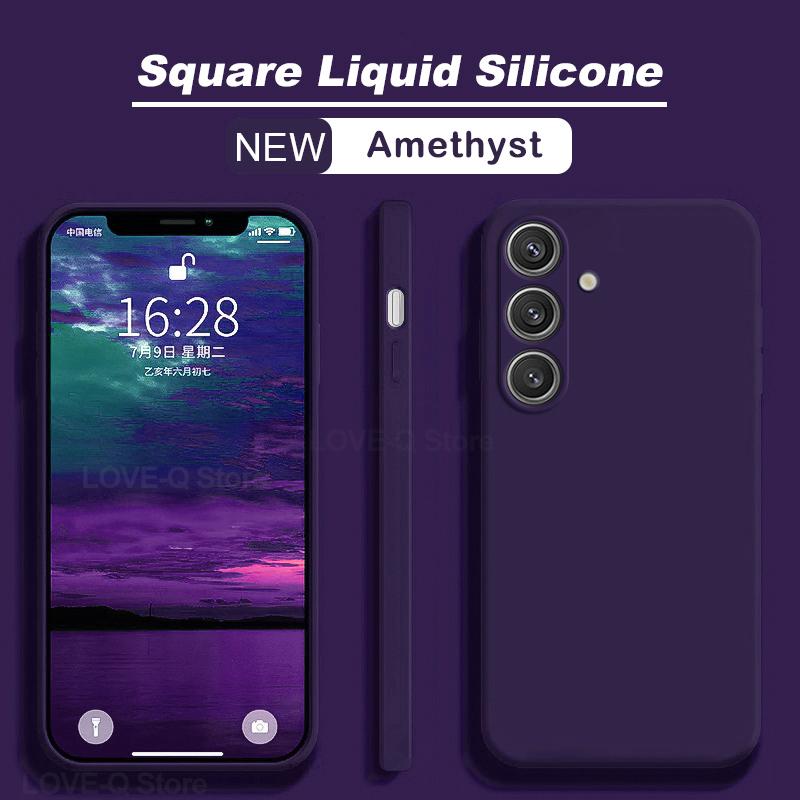 Чехол S24 S23 Ultra Plus, жидкий силиконовый чехол для телефона Samsung Galaxy S24 S23 S22 S 24 Ultra Plus S23Ultra S24Ultra, мягкий чехол