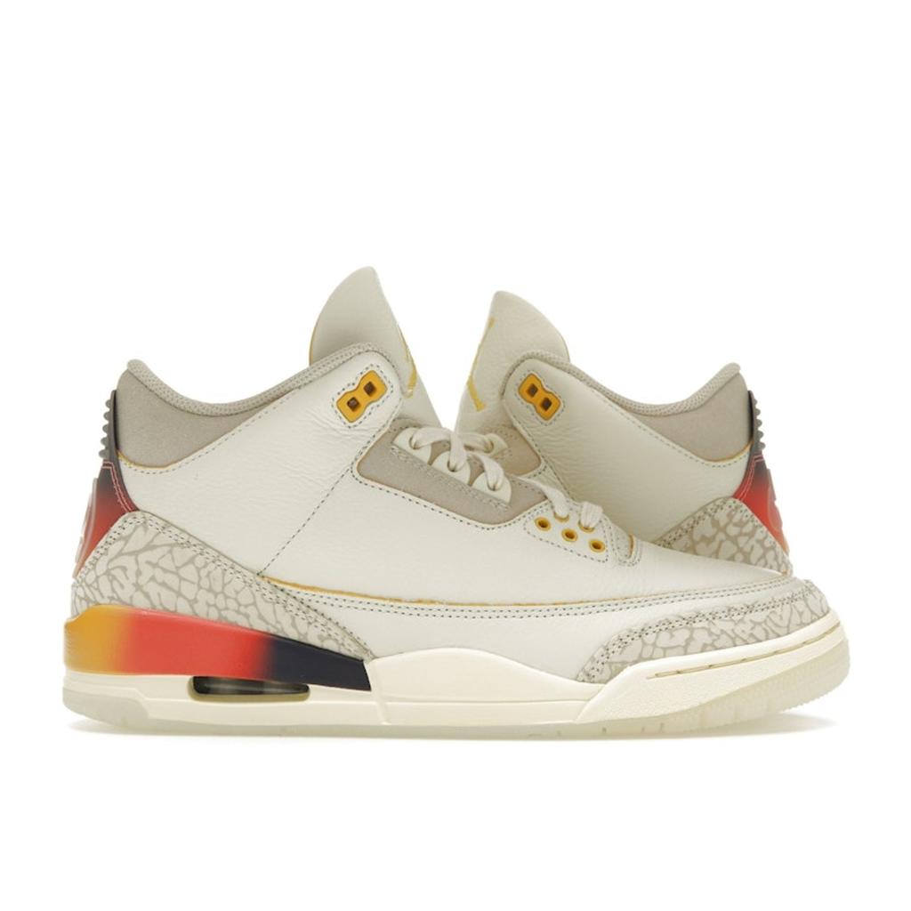 J. Balvin X Air Jordan 3 Retro Medellín Sunset Unisex Sneakers Cream Multi-Color FN0344-901