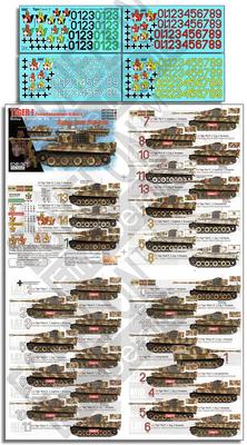 Echelon 1/35 Немецкий тяжелый танк Тигр I времен Второй мировой войны 506-го тяжелого танкового батальона, Восточный фронт, 1943 г., Декаль для пластиковой модели, AXT351056 (танк)