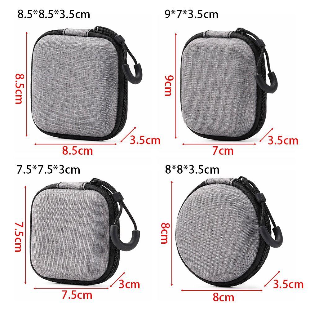 1Pcs Mini Zipper Earphone Case Earphone/Phone/Charging Cable Pouch Carrying Bag EVA Storage Bag