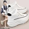 High Quality Women's High Top Sneakers Fashion Breathable Thick-sole Increase Casual Shoes Girl Student Running Shoe Versatile