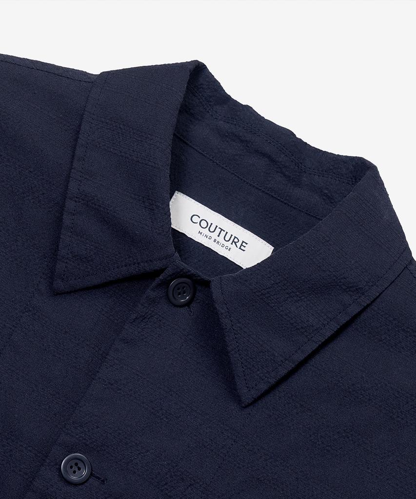 MINDBRIDGE [Couture] Пиджак-рубашка в клетку Гленчек из смесовой ткани с эффектом сирсакер