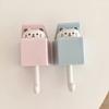 1pc Cute Cat Self Adhesive Wall Hook, Peeking Cartoon Animal No-Drill Sticky Hanger for Keys Towel Hat, Home Bathroom Decor Hook