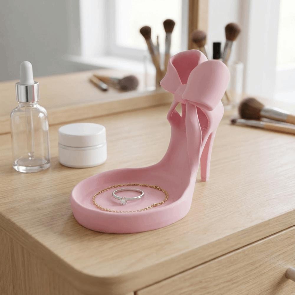 Mini Shoe-shaped Ring Holder 3D Printed Mini Key Stand High Heel Jewelry Tray Home Ornaments