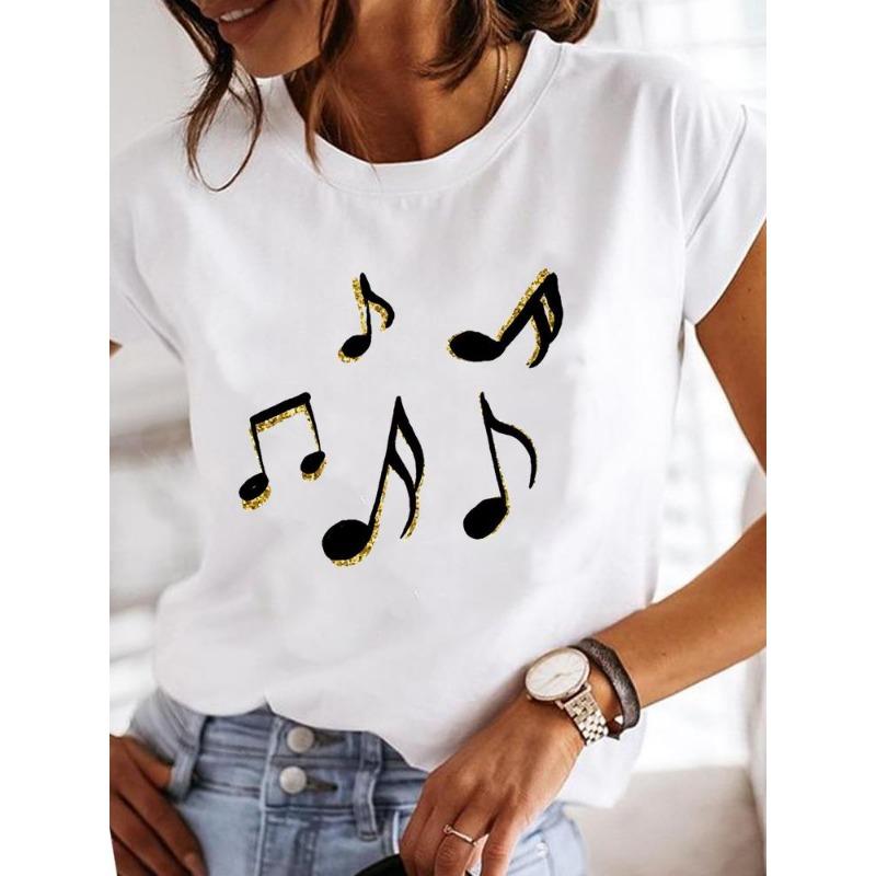 Short Sleeve Casual Ladies Fashion Female Graphic Tee Women Love Heart Watercolor Sweet Print Summer T Clothing T-shirts