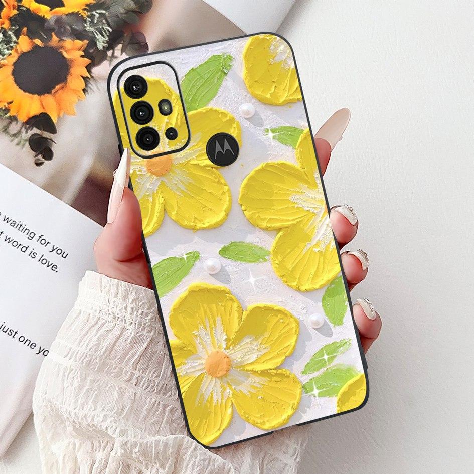 Чехол для Motorola Moto G30 G20 G10 Чехол для телефона Новая Мода Цветок Мягкий Силикон Матовый Бампер на Moto G20 XT2128-1 G 10 G 30 Capa