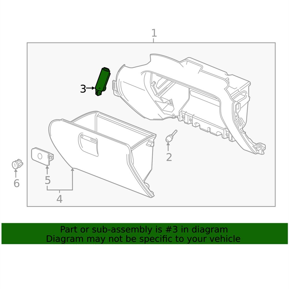 Демпфер двери перчаточного ящика для 2018-2023 TRAVERSE НОВЫЙ #13427447