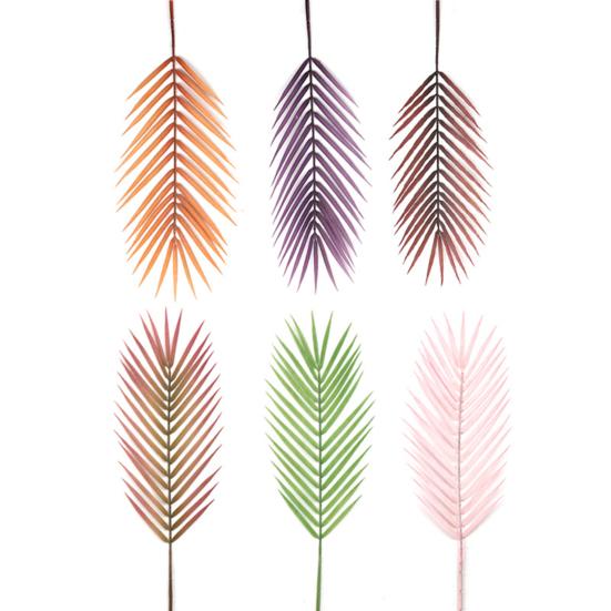 Искусственные листья, многофункциональная пластиковая имитация листьев хризалидокарпуса ручной работы, дисплей для подарков