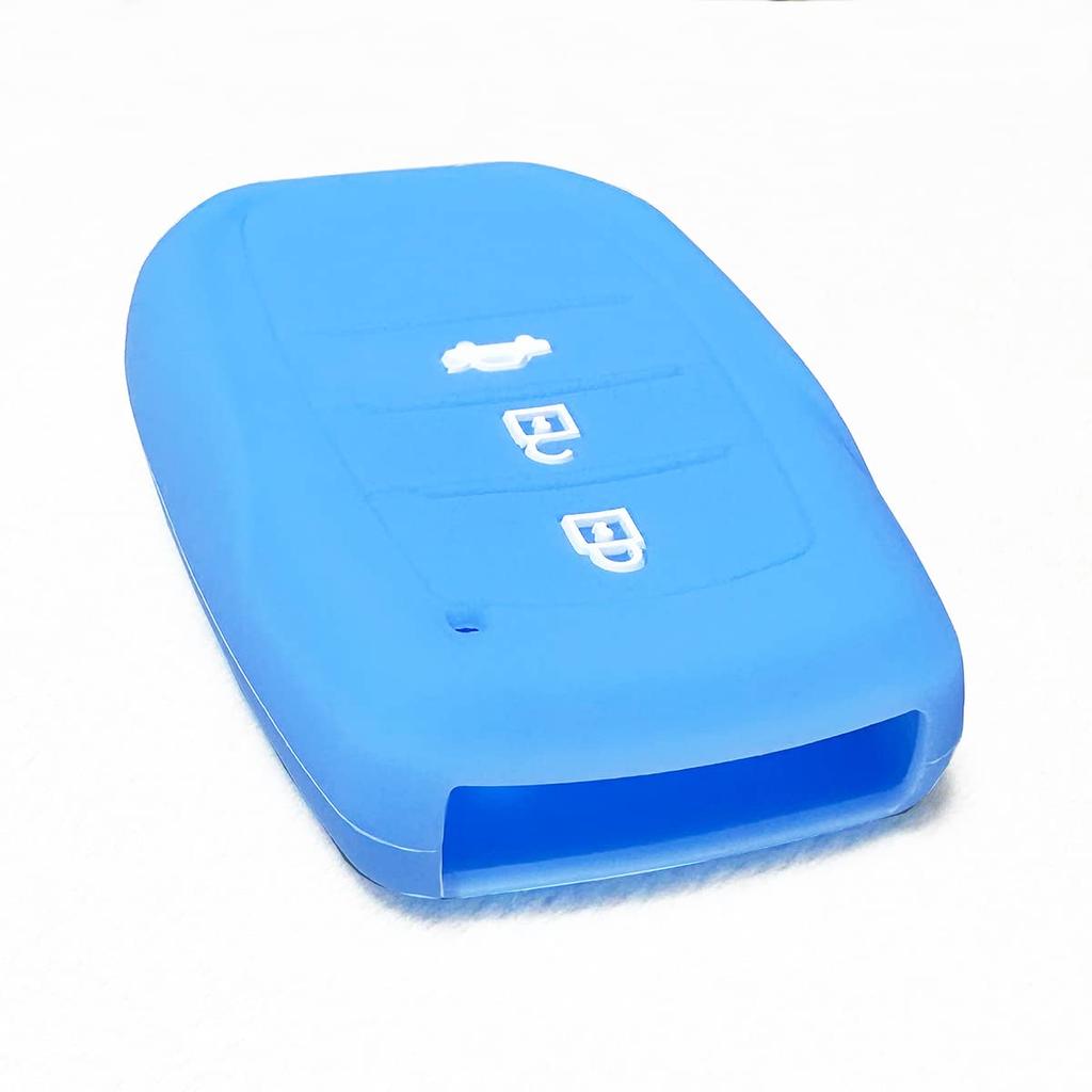 IKT Silicone Cover for Toyota Cars Smart Key 3 Buttons Light Blue / New