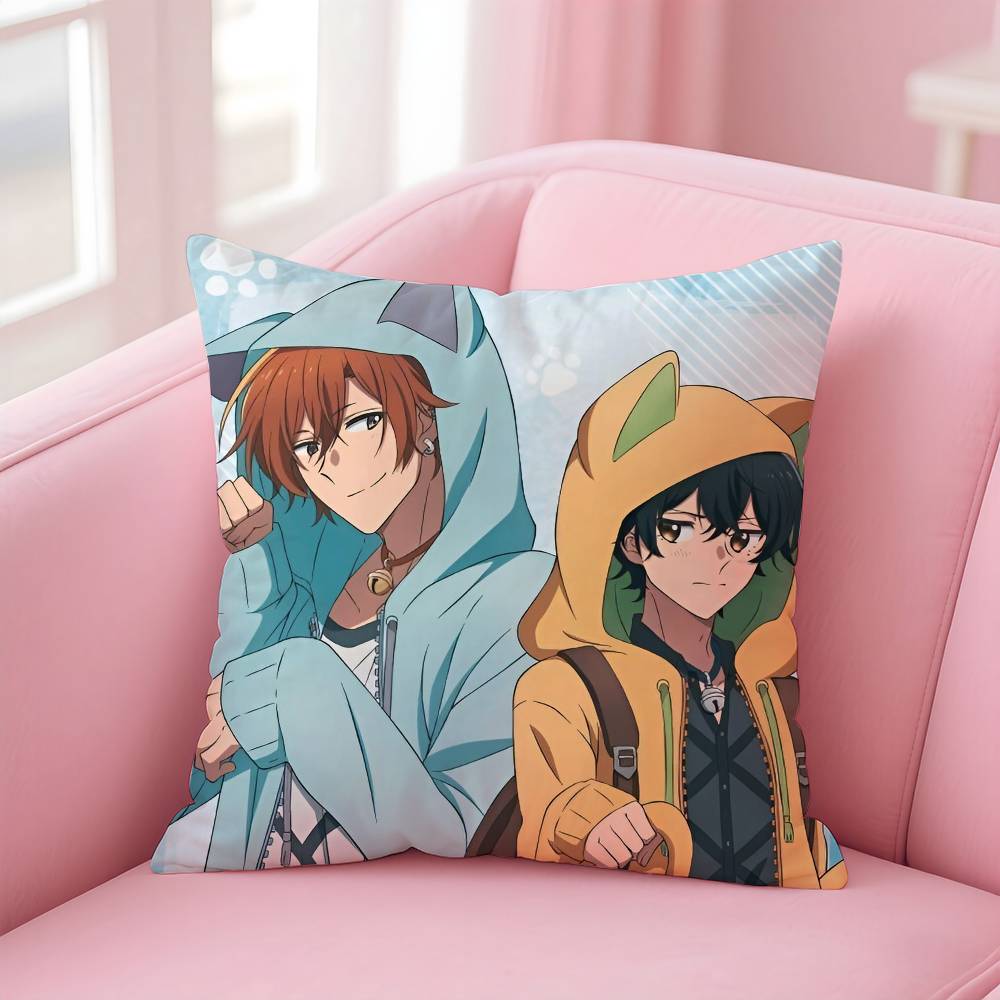 Наволочка для подушки с изображением персонажей аниме BLSS-Sasaki и M-Miyano, удобная, для дивана-кровати, шелковистая, элегантная, с невидимой молнией, декоративная наволочка на заказ.