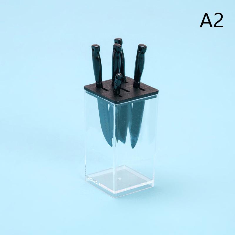 Игрушка Новые Кухонные Аксессуары Кукольный домик Подставка для ножей Модель Мини Набор ножей Игрушки Кукольный домик Кухонная утварь Кукольный домик
