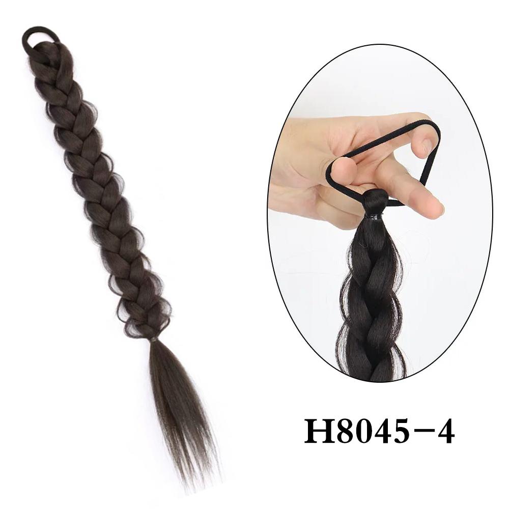 MISS WIG Синтетический длинный плетеный хвостик для наращивания волос, термостойкий искусственный хвостик для волос для женщин