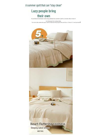 7A Antibacterial Summer Air Conditioner Quilt - Washable Cooling Cotton Quilt for Dorms and Students