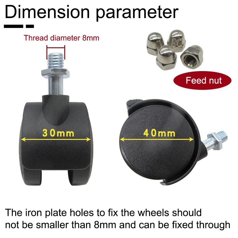 4шт ролики нагреватель колеса электрический масляный нагреватель резьбовой стержень вращающийся ролик мебель поворотный ролик платформа тележка аксессуар