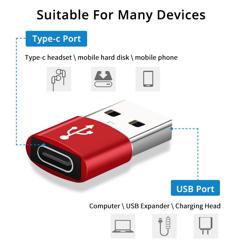 FONKEN Адаптер USB 3.0 TO Type C 3.1, зарядное устройство для ноутбука, USB-папа к USB C, женский конвертер для зарядки телефона, разъем USB-кабеля для наушников