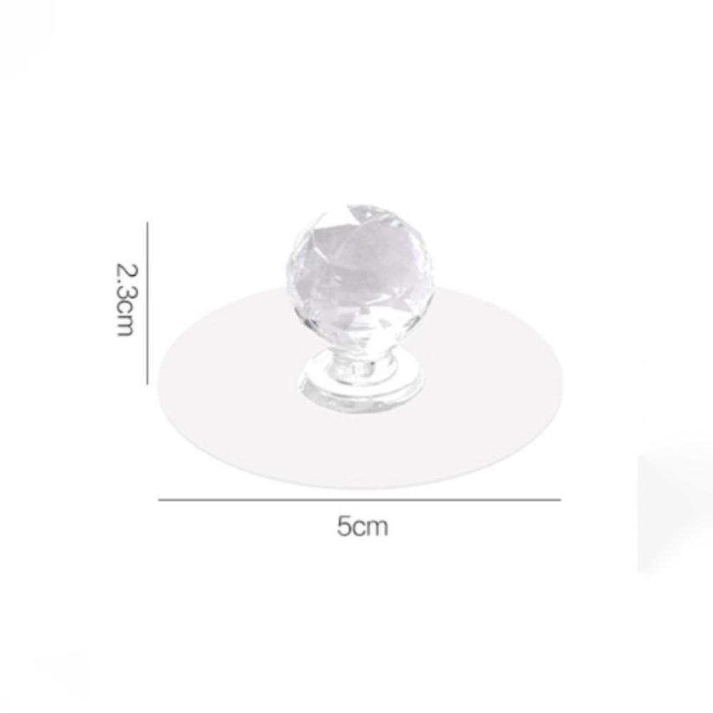 Transparent Cabinet Door Handle Plastics Punch Free Door Handle High Quality Drawer Window Handle