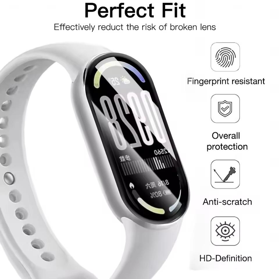 1-5 шт. Защитная пленка для экрана для Xiaomi Mi Band 10, изогнутая, полное покрытие, защитная пленка для Mi Band 10 9, аксессуары-защитники