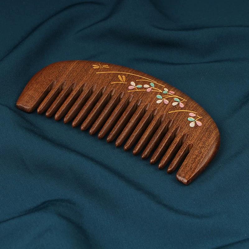 Cute Natural Mahogany Comb Genuine Mini Sandalwood Sandalwood Comb Small Portable Portable Student Girl