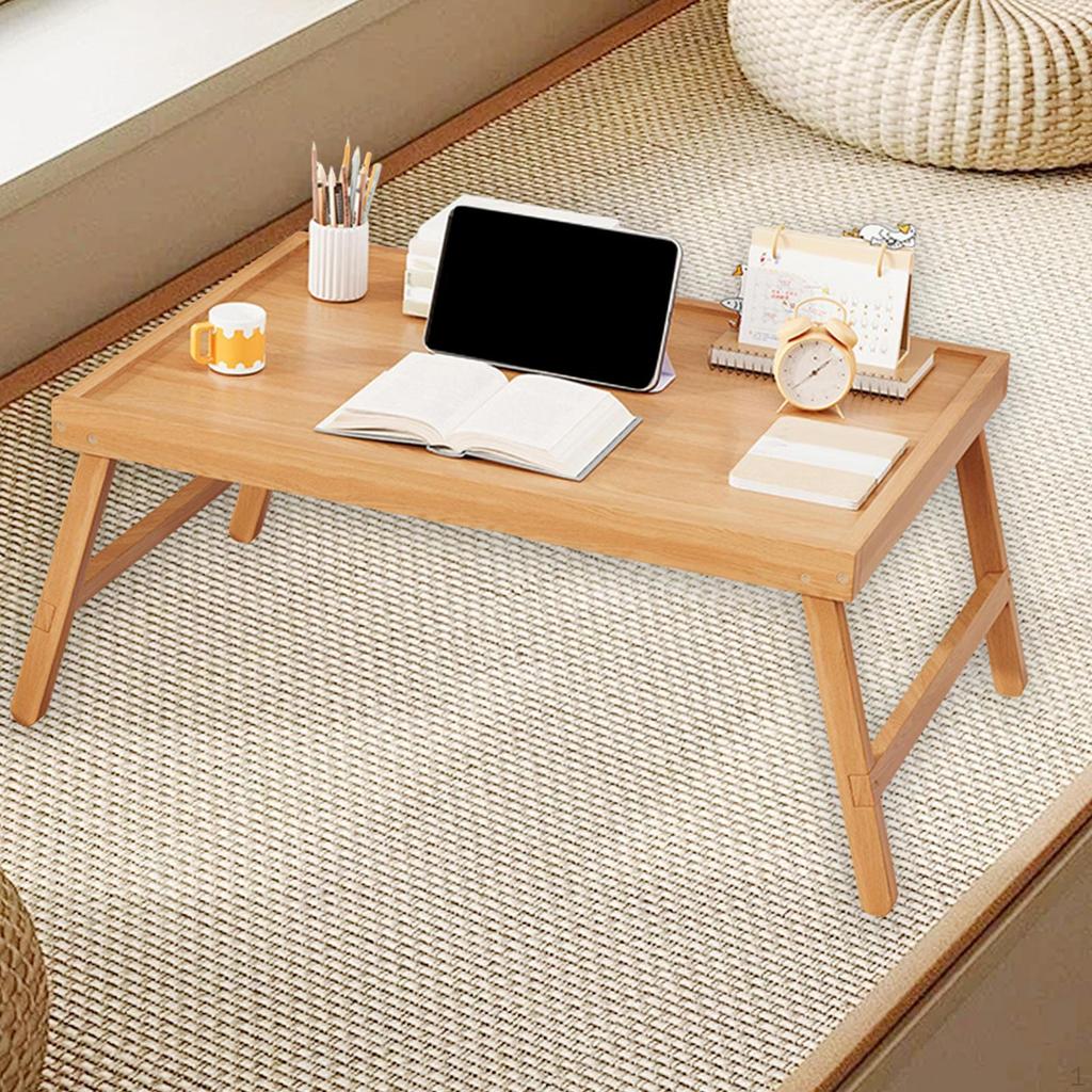 Японский напольный столик-поднос для кровати, мебель из дерева, низкий для гостиной, спальни, игр, письма