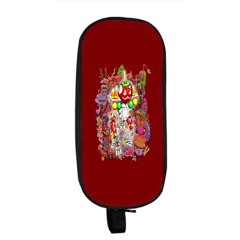 Пеналы с изображением моих поющих монстров, мягкая игра ужасов, каваи, двухслойная сумка для карандашей, чехол для ручек, школьные принадлежности, канцелярские принадлежности