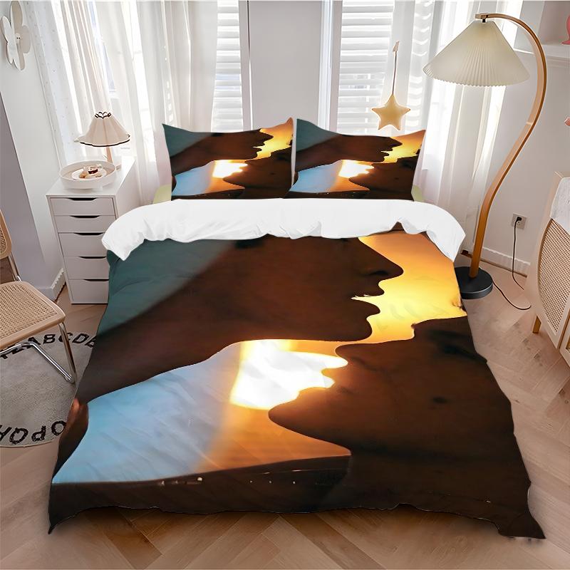 3Pcs Sunset Romance Bedding Sets For All Sizes New 3D Printed Bed Cover Comforter Duvet Cover Pillowcase Bedroom Decoration