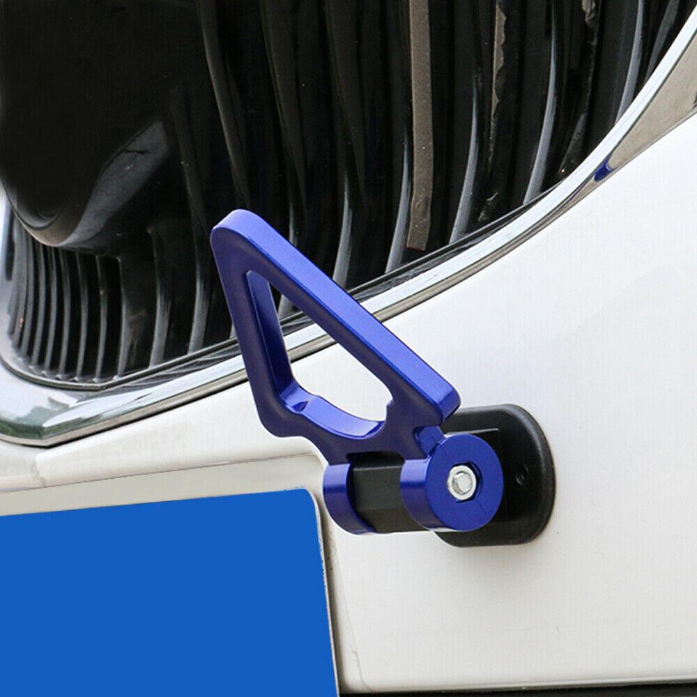 Car Tuning SUV Red/Blue/Black Triangle Track Racing Style Tow Hook Look with Wrench Universal Exterior Decoration Accessories