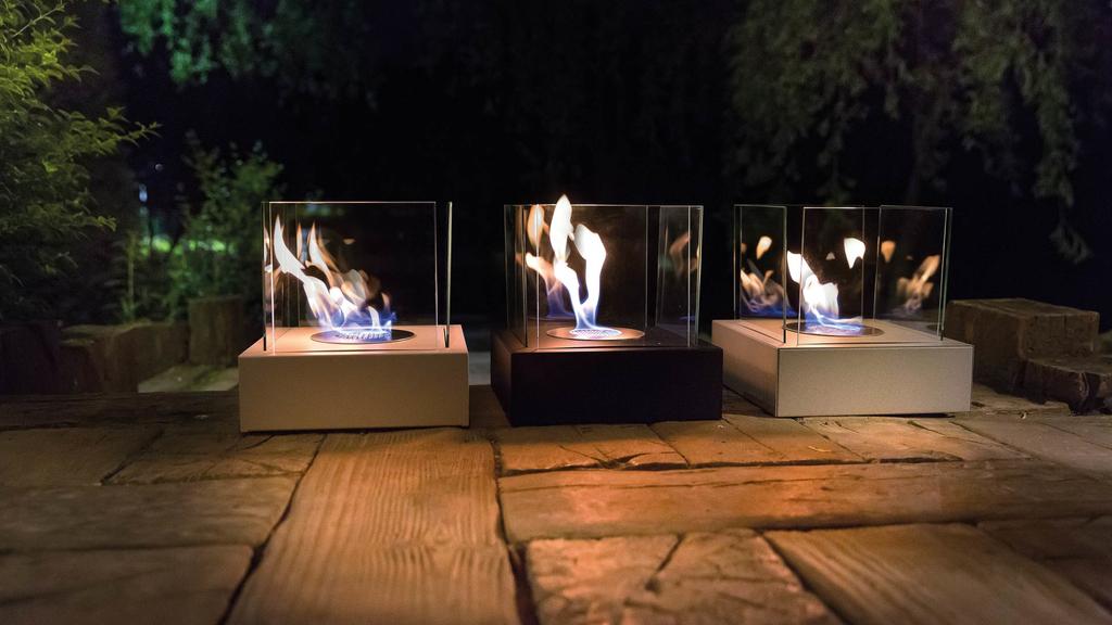 Настольный камин на биоэтаноле TANGO3 черный с декоративными камнями