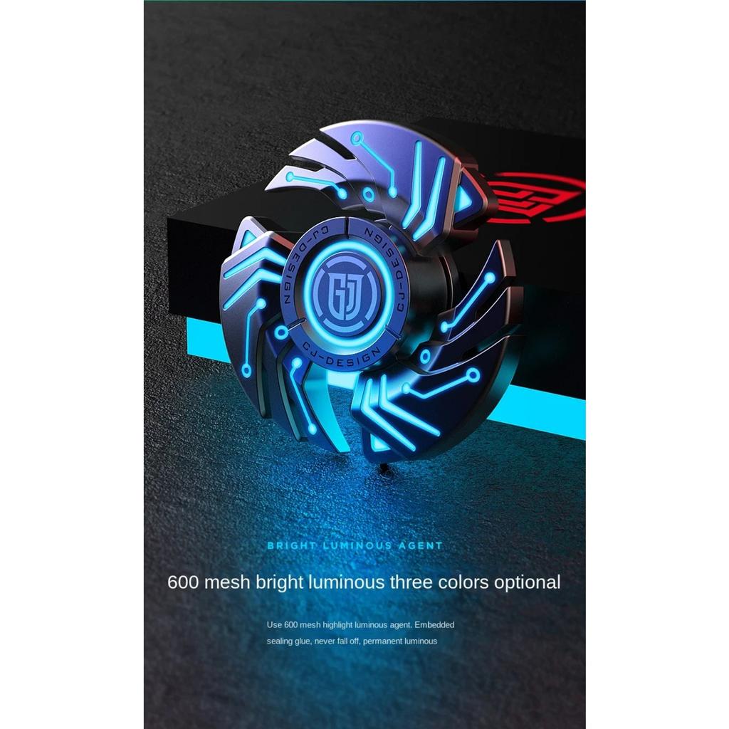 Сплав металла Fidget Spinner светящийся вращающийся наконечник волчок антистрессовые игрушки для снятия стресса игрушки для снятия стресса тревожность дети