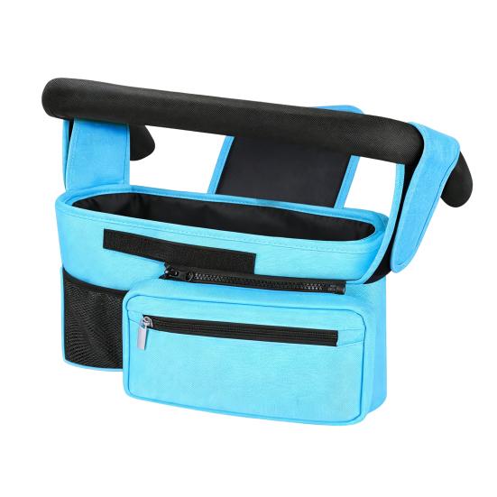 Stroller Storage Bag, for with Adjustable Straps, Waterproof Oxford Fabric Multi-Compartment Organize, for Baby Bottles Diapers Keys