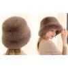 Autumn and Winter Thick Warm Women's Hat Versatile and Fashionable Imitation Fox Fur Fisherman Hats