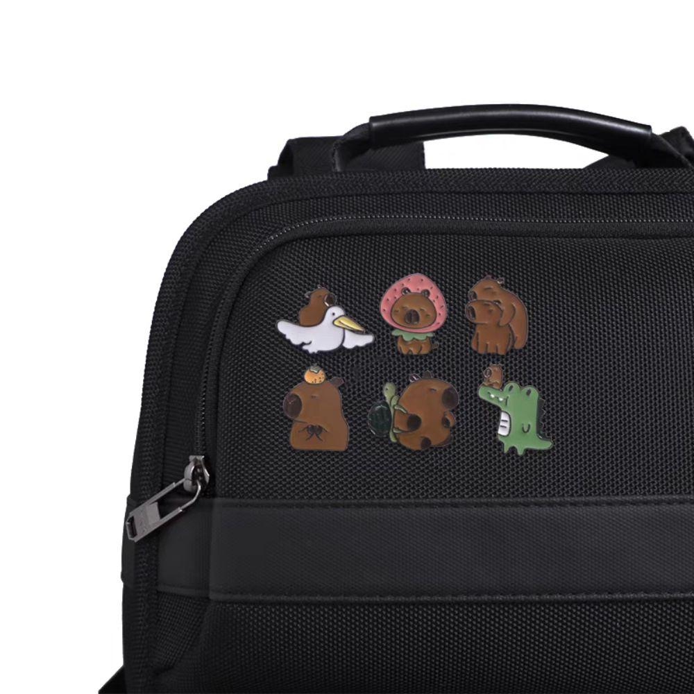 Cute Animal Badge Zinc Zinc Alloy Cartoon Pin Cool Capybara Brooch Kids