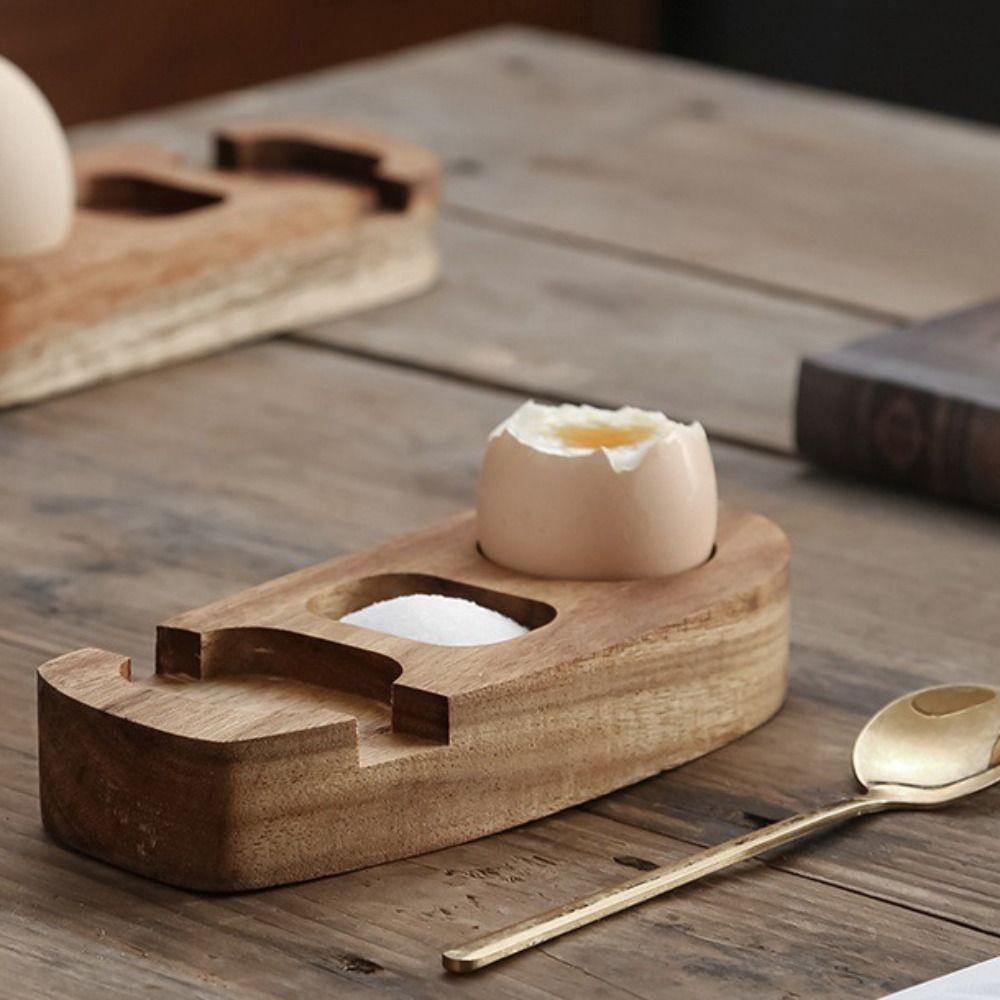 Eco-Friendly Egg Tray Wooden Eggshell Cup Multi-Function Punch Cup Holder Kitchen