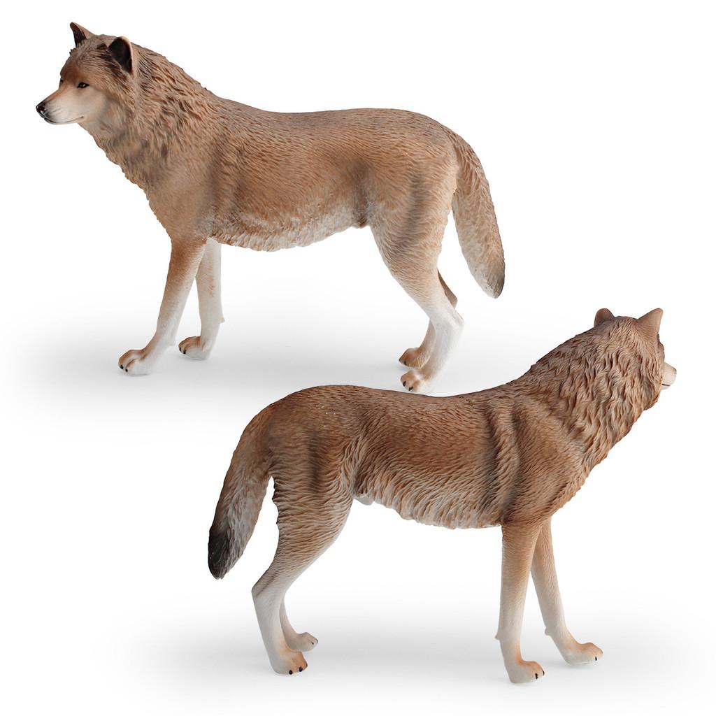 Реалистичная фигурка волка из лесной дикой природы, модель животного из ПВХ для детей, дошкольное образование