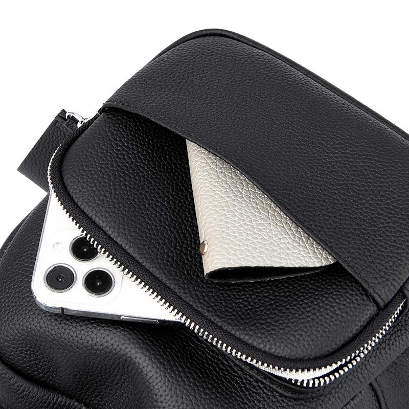 New 2023 Cowhide Female Bag Summer Women 's Backpack Shoulder High-Capacity Ladies Bags Travel Bag Girls Chest Bag