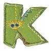 Iron-on Embroidered Patch Letter K 3 Cm