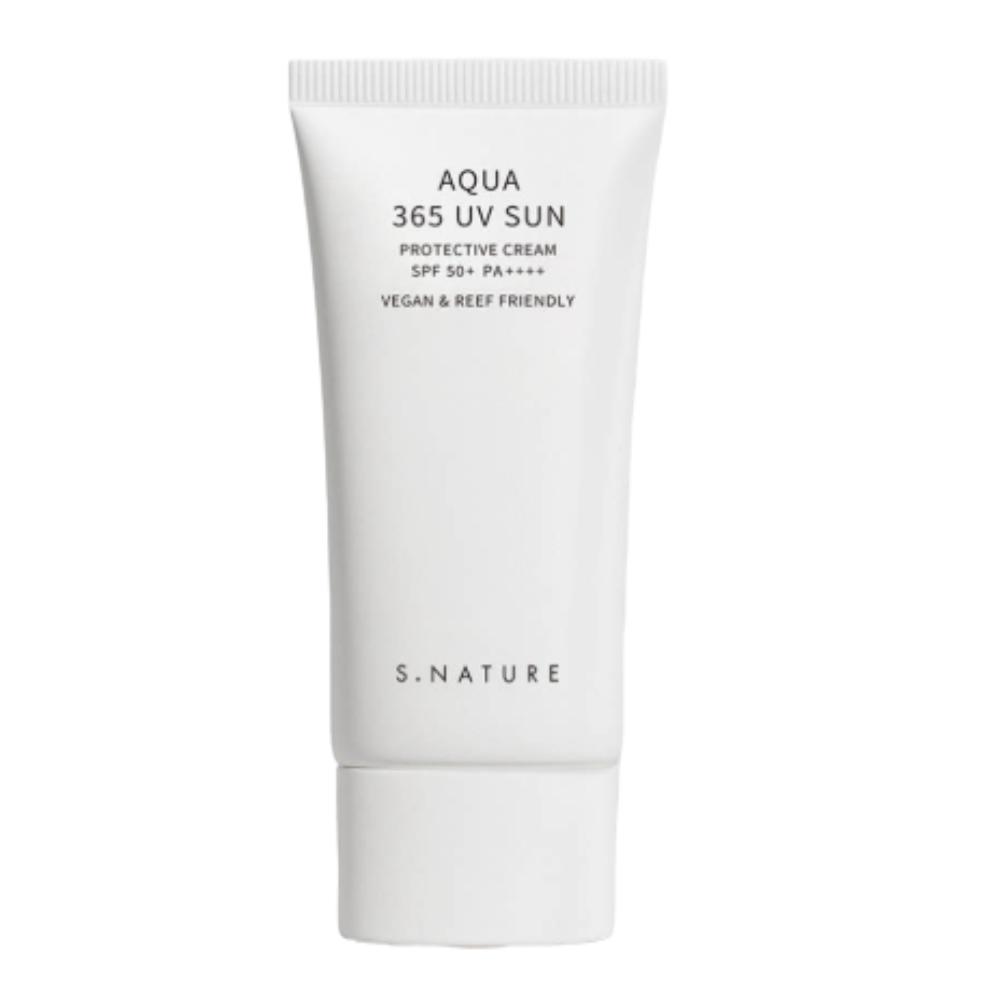 S-NATURE Aqua 365 UV Suncream 80ml (SPF 50+ PA++++) - Hydrating Daily Sun Protection Jumbo Size