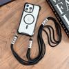 Magnetic Strap Case For iPhone 17 15 13 12 11 14 16 Pro Max Plus Magsafe Crossbody Lanyard Necklace Rope Transparent Clear Cover