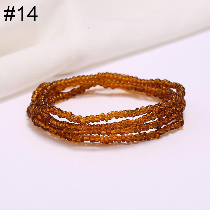 Women Fashion Waist Chain Rice Bead Waist Chain Beach Chain Body Jewelry Belly Chain