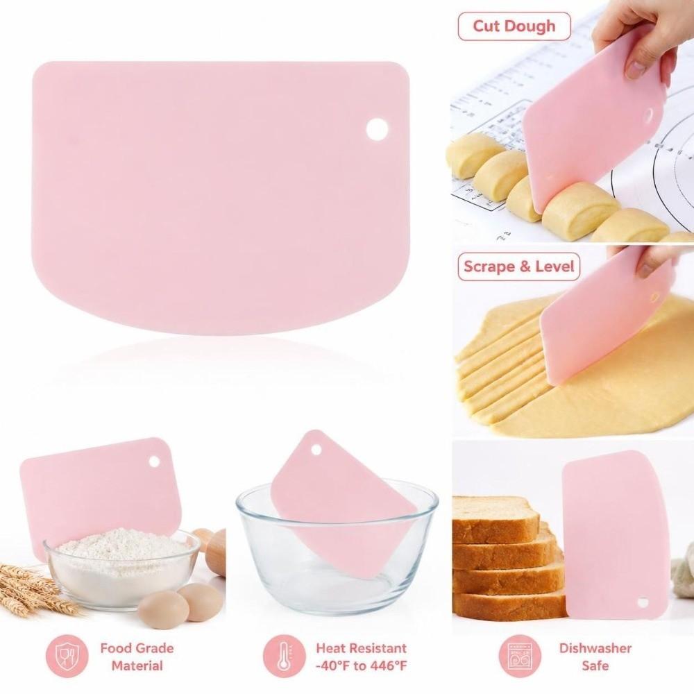Plastic Pastry Scraper Dough Cutting Cake Cream Scraper Practical Dough Scraper Cake Decorating