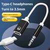 3.5MM Male To Female Type C Audio Cable Headphone Adapter for Mp3 Player Laptop Tablets Noise Cancelling Lossless Audio Headset Adapter