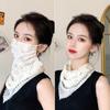 Outdoor Windproof Dustproof Breathable Scarf Mask Triangular Silk Scarf For Woman