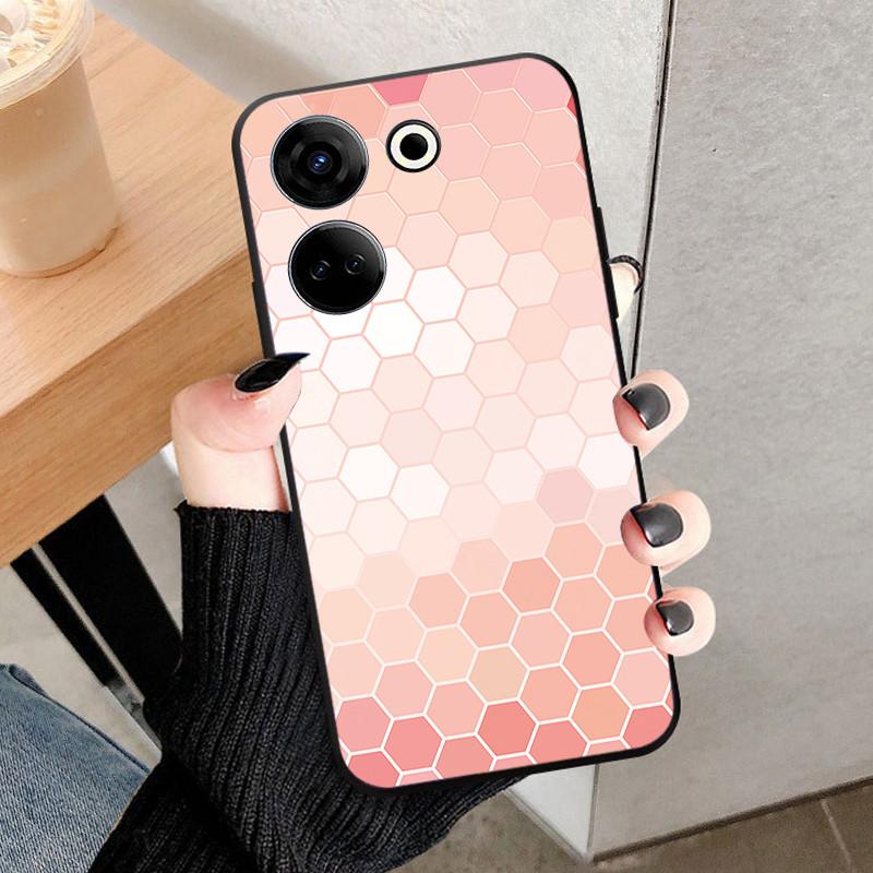 Для Tecno Camon 20 4G Чехол-крышка Для Camon 20 Pro 4G Fundas Черный Мягкий Силикон ТПУ Защитный Чехол для Телефона Camon20 Оболочка Coque